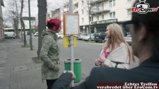 Naive Blondine Marina abgeschleppt von Fake Agent